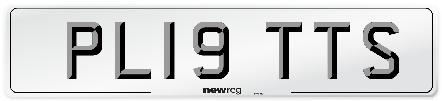 PL19 TTS Number Plate from New Reg